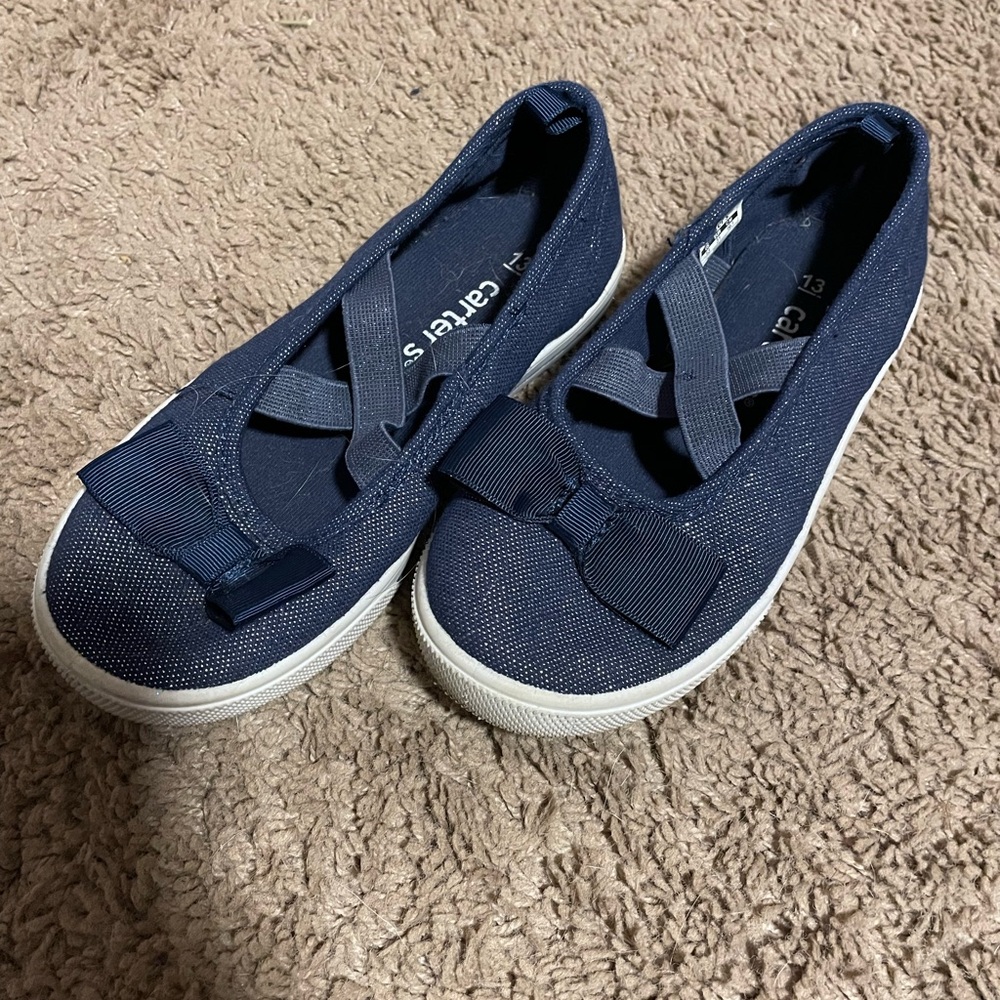 Carter's Blue Dress Shoes with Elastic Straps